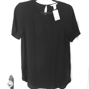 H&M black short sleeved top